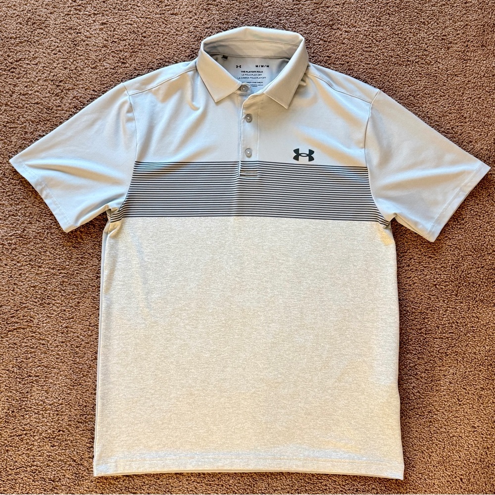 Under Armour Men's Light Gray Polo Shirt